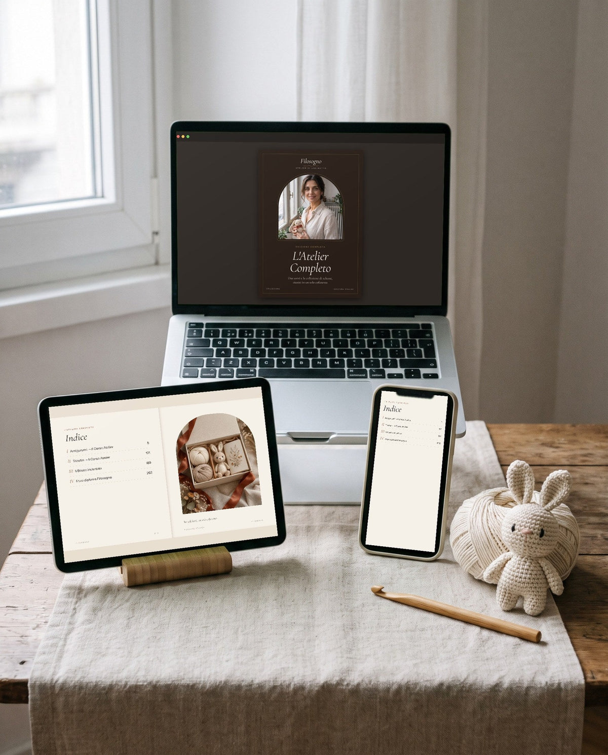 The Complete Atelier on tablet, laptop and phone